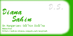 diana sahin business card